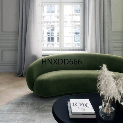 Lounge Curved Living Room Sofas Modern Luxury Nordic Sofas Floor Sofas Air Cloud Curved Designer Relaxing Wood Divano Furniture