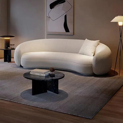 Nordic, modern minimalism, lamb wool cashew curved creative sofa