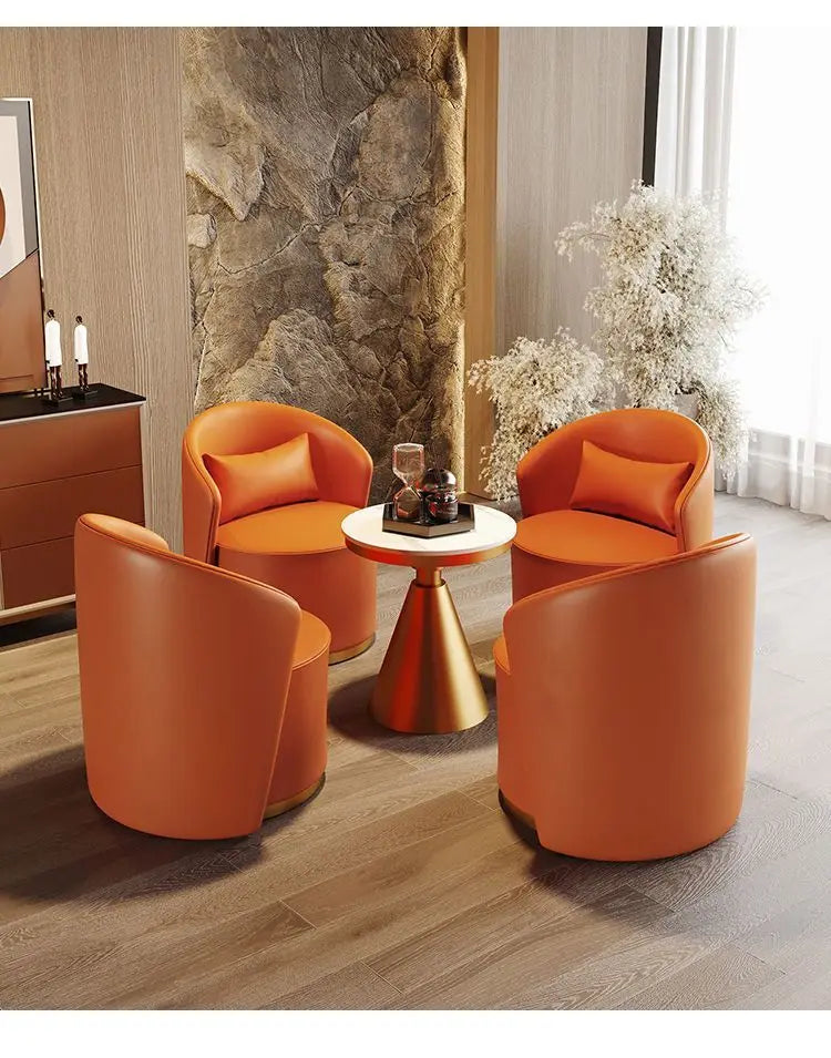 Custom.Light Luxury Modern Single Sofa Chair Hotel Sales Office Reception Beauty Salon Balcony Leisure Negotiation Table and
