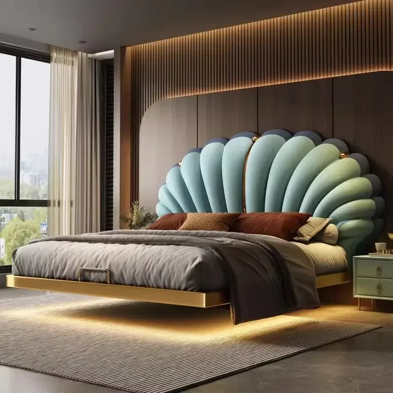 Double Bedroom Double Bed Waterproof Italian Luxury Frames Double Bed Platform Wooden Modern Designer Muebles Unique Furniture