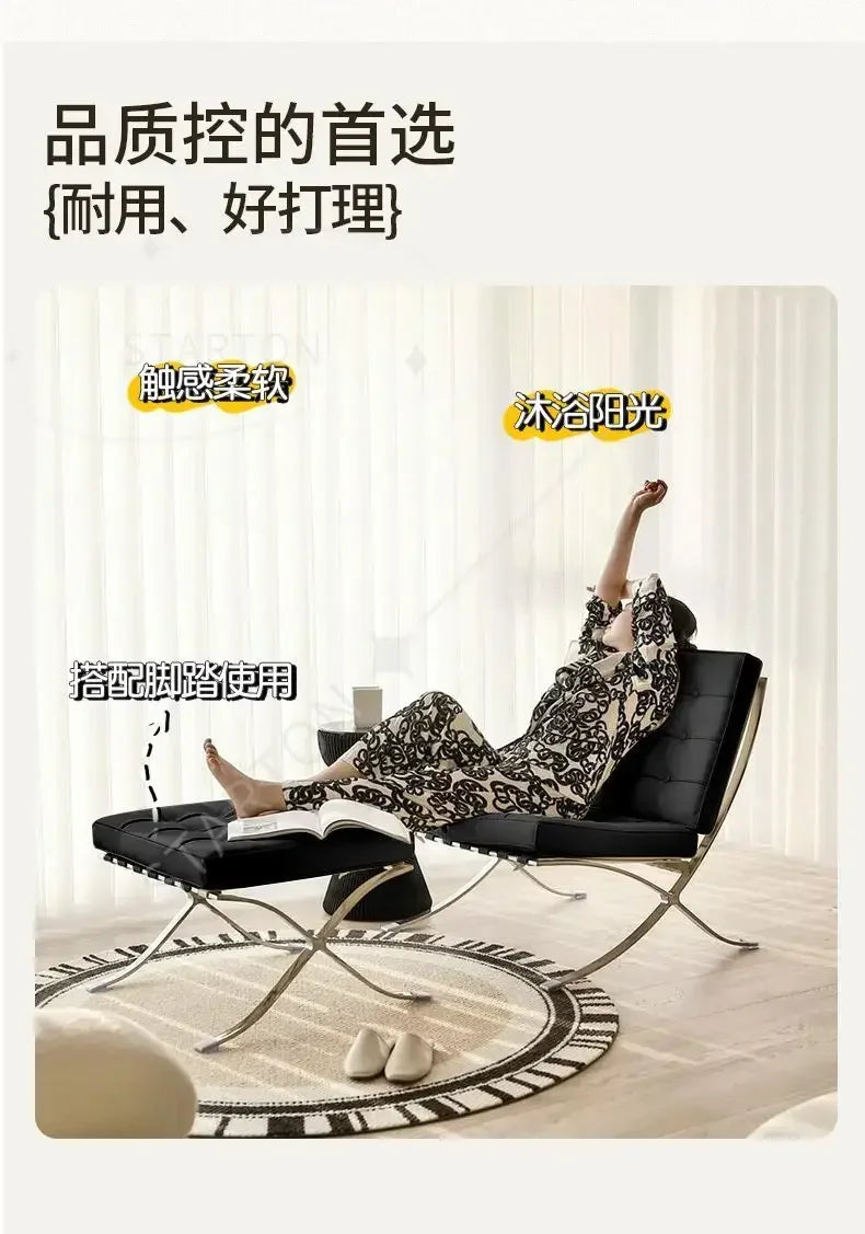 Stylish Barcelona Single, Sofa Chair For, High End Living Room, Italian Designer Lazy, Coffee Sofa Cozy
