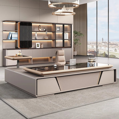 Lift luxury boss table Minimalist Modern Leadership Office Furniture Manager computer desks escritorios de computadora furniture