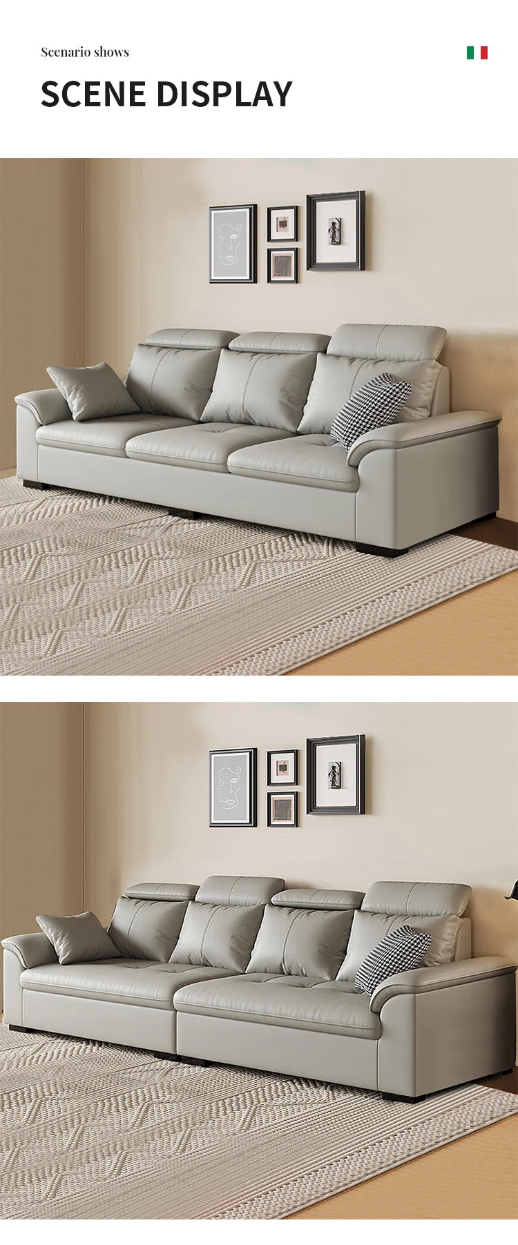 Professional High-Backrest Living Room Sofa Set Simple Modern Luxury Fabric Design with Luxury for Apartments and Hotels