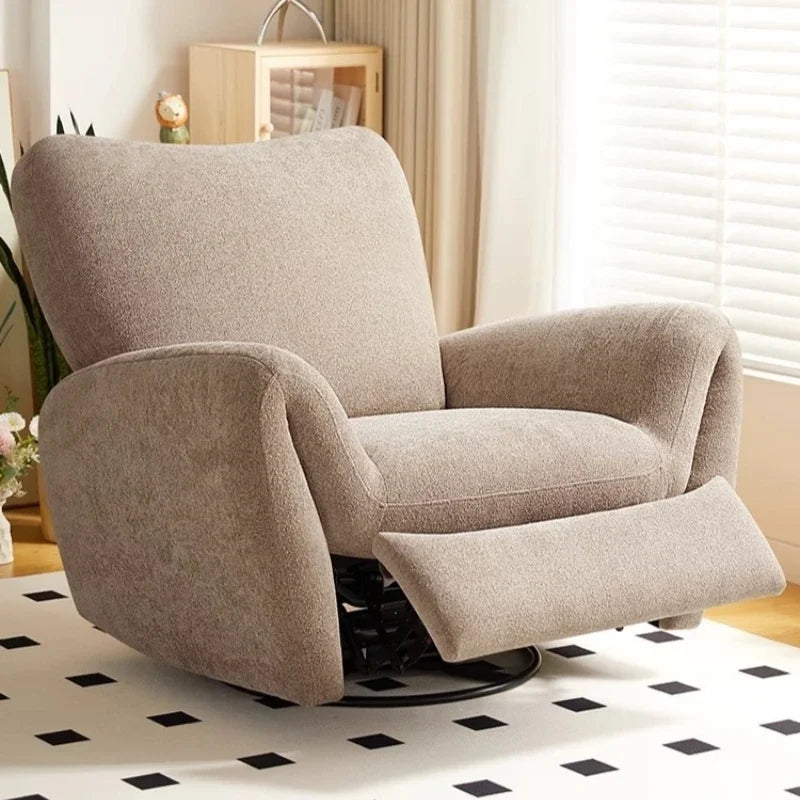 *lazy sofa Space reclining rocking chair Living room reclining and sleeping chenille leisure chair