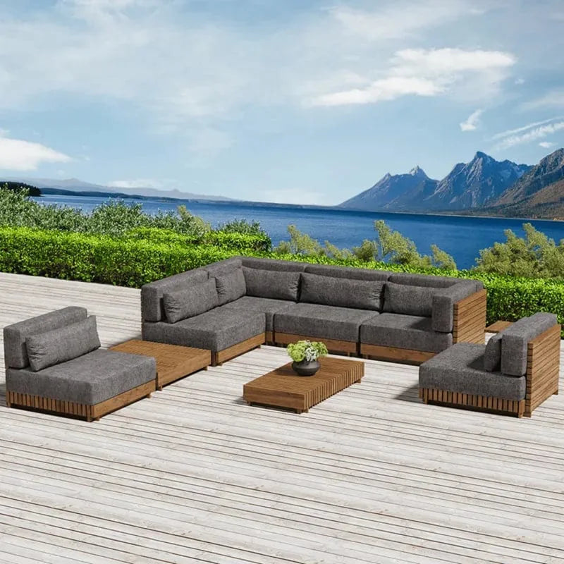 High End Teak Wood Outdoor Furniture Sofa Set Hotel Garden Patio High Quality Outdoor Furniture