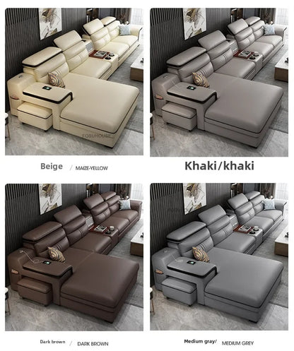 Luxury Leather Living Room Sofas Italian Home Sofa Bed Recliner Modern Designer Ergonomic Back Sofa Living Room Furniture