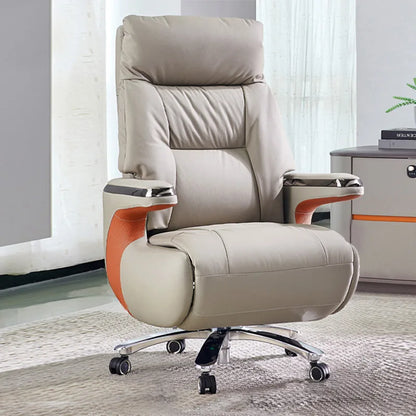 BLeather office chair high-end president sedentary chair comfortable home lunch break study chair