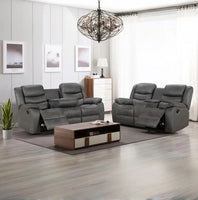 Modern Executive Electric Recliner Sofa Set Multi-Function Leather Fabric Extendable Features for Living Room Furniture