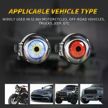 Car Devil Eye LED Headlight 6 Low Light Modes Control The Atmosphere In The Car Universal Motorcycle Lens Headlight