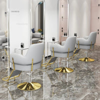 Luxury Barber Chairs Hair Salon Special Liftable Barber Chair Simple Salon Furniture Hairdressing Salon Chairs