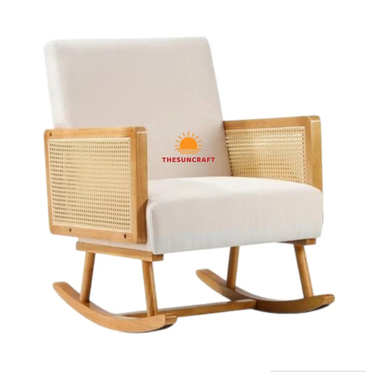 Modern indoor/outdoor adult rattan rocking chair, casual rocking chair