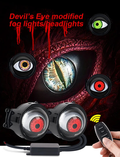 Cool Decoration Dynamic LED Car Headlights Devil Eye LED Car Light Headlight Assembly Modified Eagle Eye Light Cars Accessories