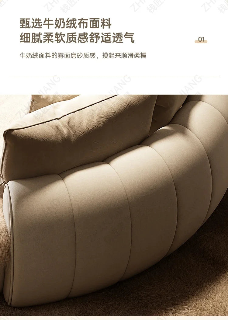 M71 round Bed Double Marriage Bed Modern Simple Home Hotel 2M Serena Large round Cream Wind Bed in Master Bedroom