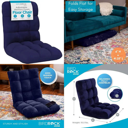 Adjustable Memory Foam Floor Chair for Gaming, Reading, Meditation - Comfortable, Versatile, and Ideal for Relaxation and Leisur