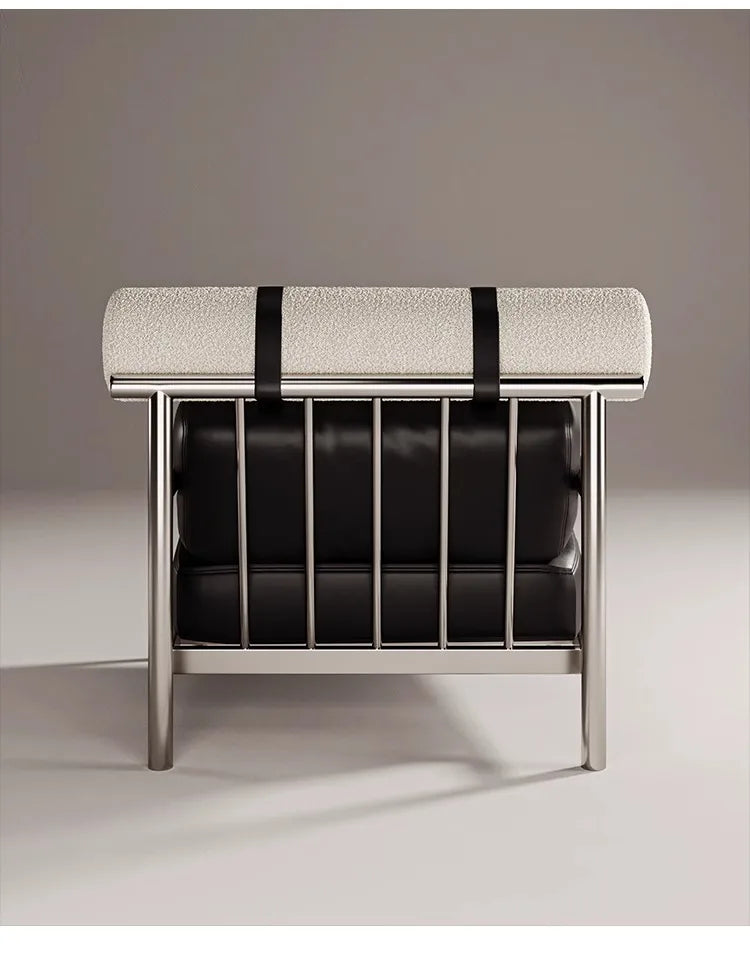 Simple Living Room Chair Sofa Stainless Steel Designer Modern Lounge Stools Bedroom Reception Fauteuil Salon Furniture Home