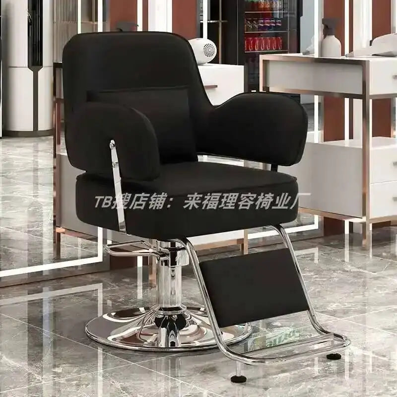 Furniture Fashionable Grey Barber Chair Glamour Elegant Barbería Professional Comfy Hairdressing Chair Modern Simple Silla De
