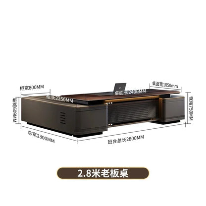 Filing Cabinet Luxury Large Computer Tables Modern Minimalist Executive Manager President Table Office Combination Furniture