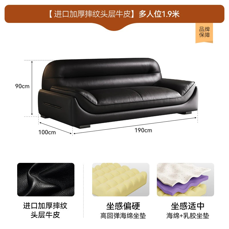 MM Lounge Leather Filler Sofa Living Room Luxury Italian Nordic Lazy Couch Recliner Mini 3 Seater Divani Da Soggiorno Furniture