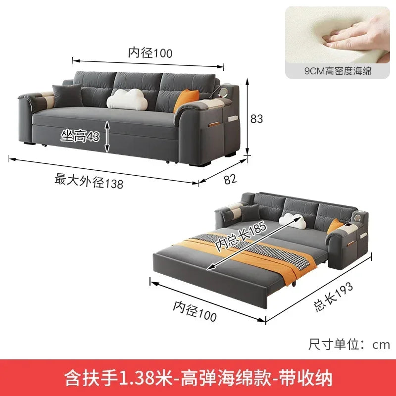 Wall Cabinet Bed Queen Matress Comfortable Lounge Sofa Design Home Decoration Folding Sofa Bed