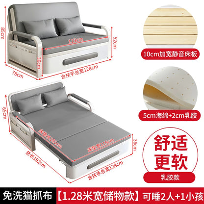 Sofa bed folding dual-purpose small apartment 2024 Internet celebrity new living room 1.2 multi-function single and double retra