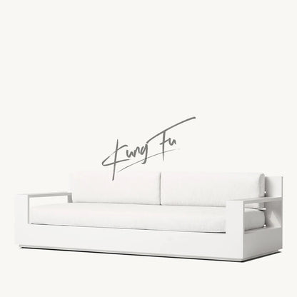 Modern Outdoor Furniture Luxury All-Weather Backyard Hotel Terrace Aluminum Alloy Garden Sofa