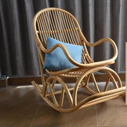 Rattan rocking chair leisure chair balcony non - heritage technology Tongxiang rattan chair
