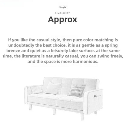 Sofa living room Small apartment rental room Folding sofa bed Single double bedroom Simple modern apartment Fabric sofa
