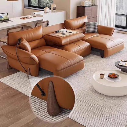 Relaxing Genuine Leather Sofa Living Room Electric Reclining Italian Sofa Lounge Luxury Divano Soggiorno Furniture Home