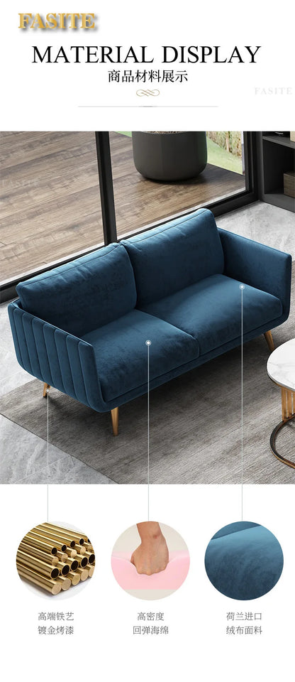 Office sofa Simple modern coffee table combination set Reception room Business meeting three-person sitting area sofa