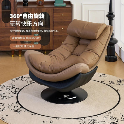 AASingle Sofa Rotating Chair Balcony Living Room Leisure Chair Light Luxury