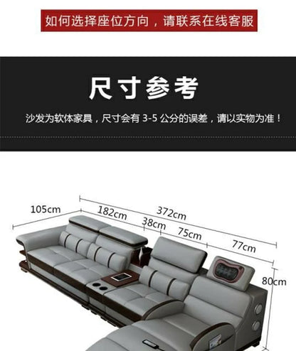 Multifunction Apartment Sofas Recliner Luxury Massage Comfortable Sofas Leather Electric Canape Salon De Luxe Home Furniture