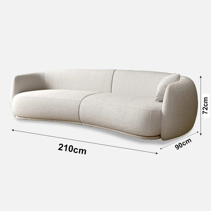 Nordic Minimalist Soft Lambswool Sofa Comfy Elegant 2/3/4-Seater Couch for Small Apartment Office Modern Home Living Room Sofas
