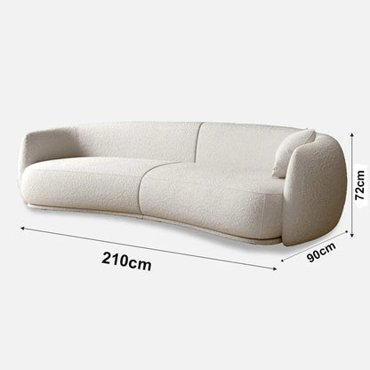 Nordic Minimalist Soft Lambswool Sofa Comfy Elegant 2/3/4-Seater Couch for Small Apartment Office Modern Home Living Room Sofas