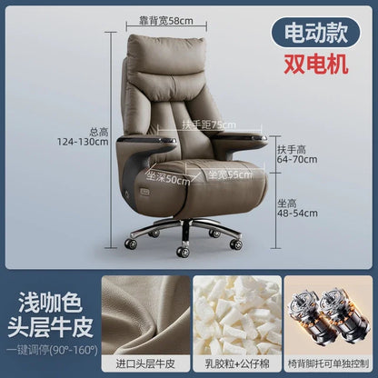 Heating Massage Office Chairs Ventilation Leather Relaxing Portable Desk Chair Recliner Nordic Comfy Silla Home Office