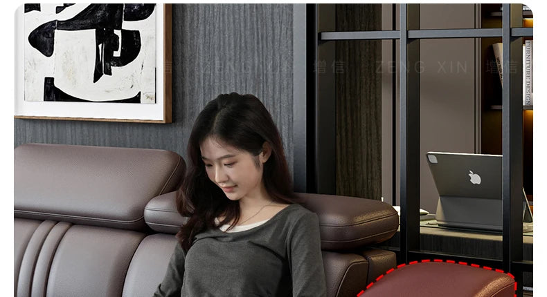 Nordic Genuine Leather Sofas Luxury Armchairs Cinema Comfortable Sofas Living Room Design Fauteuils Salon Home Furniture