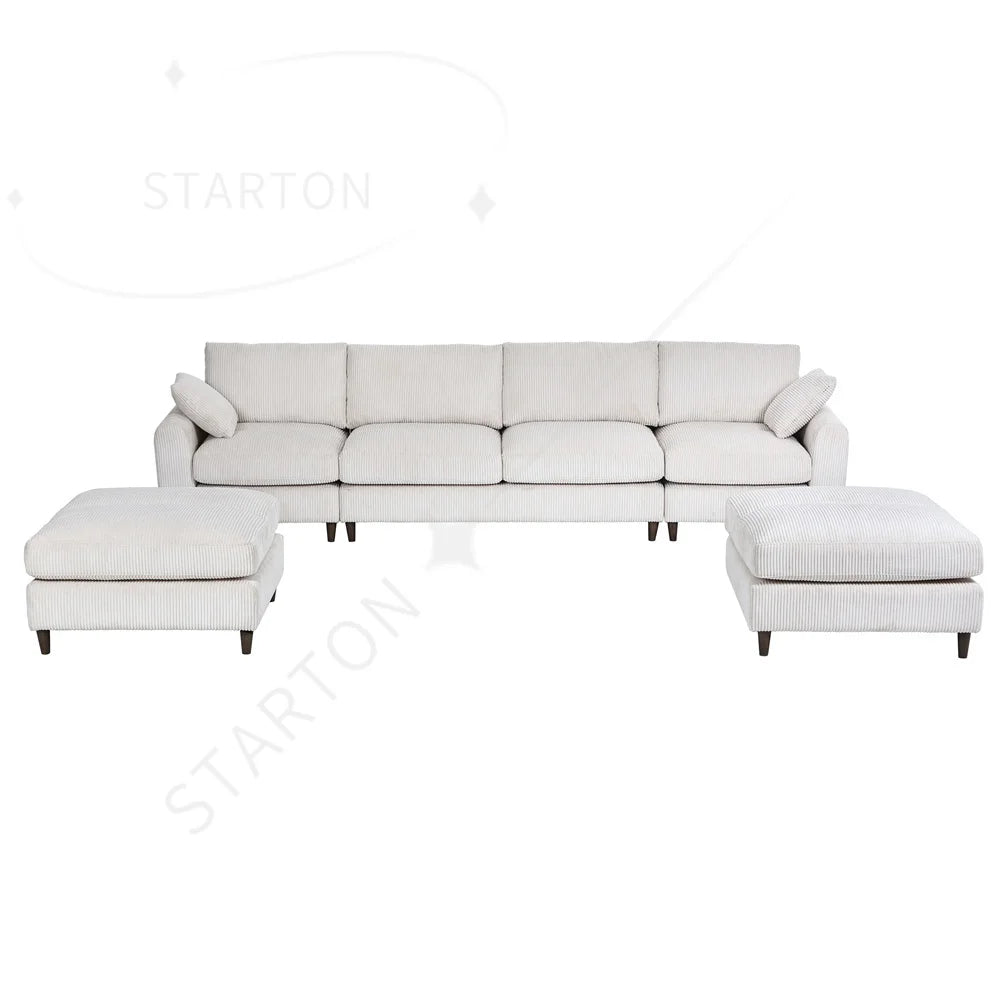 121" Modular Sectional Sofa Couch L Shaped Upholstered Sofa With Chaise Cushion Oversized 6 Seater Couches Sofas For Living Room