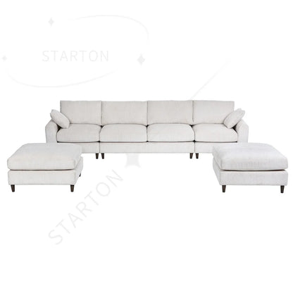 121" Modular Sectional Sofa Couch L Shaped Upholstered Sofa With Chaise Cushion Oversized 6 Seater Couches Sofas For Living Room