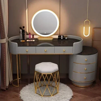 Vanity Table Stand Makeup Vanity Table Girls White Bedroom Desk Vanity Table Drawers Storage Coiffeuse De Chambre Home Furniture
