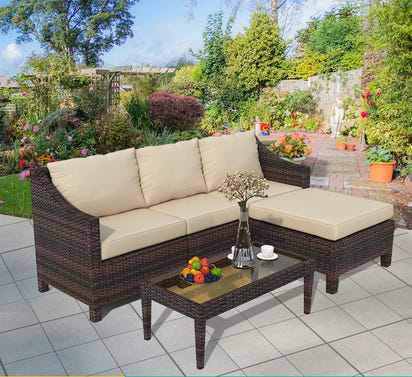 Outdoor sofa combination courtyard outdoor living room rattan art leisure terrace High Quality
