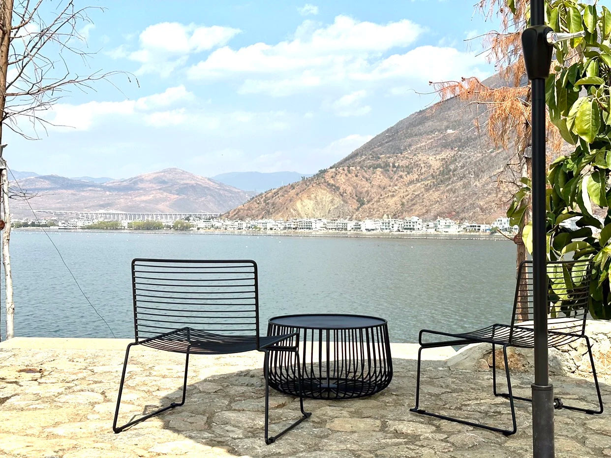 Nordic Courtyard Garden Chair Leisure Simple Combination Terrace Garden Chair Coffee Table Aluminum Furniture Садовый Стул MHHYY