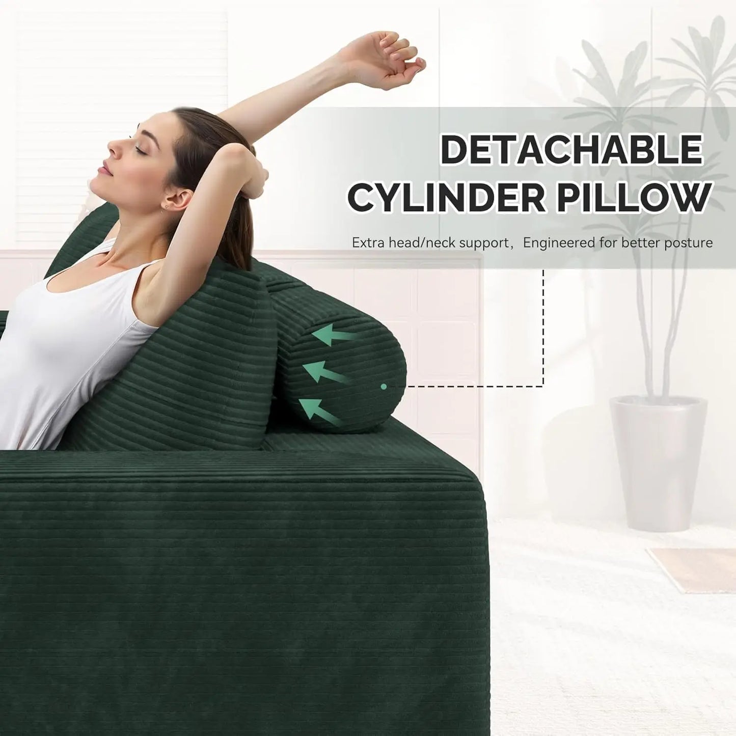 Modular Sectional Sofa L-Shape Deep Seat Comfy Living Room Bedroom No Assembly 1PCS,Customized