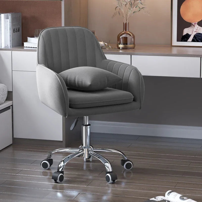 Modern Bedroom Comfortable Learning Chair Lift Swivel Office Chairs Study Room Chair Home Armrest Backrest Leisure Makeup Chair
