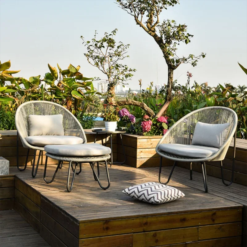 #Modern Aluminum Waterproof  Furniture Comfortable Outdoor Leisure Chair for Hotel Villa Garden from Factory Supply#