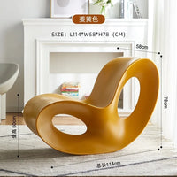 Nordic designer rocking chair, creative lounge piece for villa living room, balcony, or lazy bedroom area