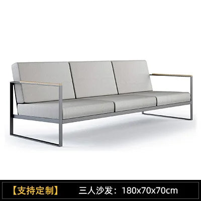 Outdoor aluminum alloy sofa waterproof and sun protection outdoor garden courtyard open-air furniture