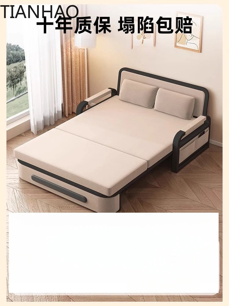 Sofa bed folding dual-purpose 2025 new single bed small apartment living room balcony folding bed multi-functional retractable b