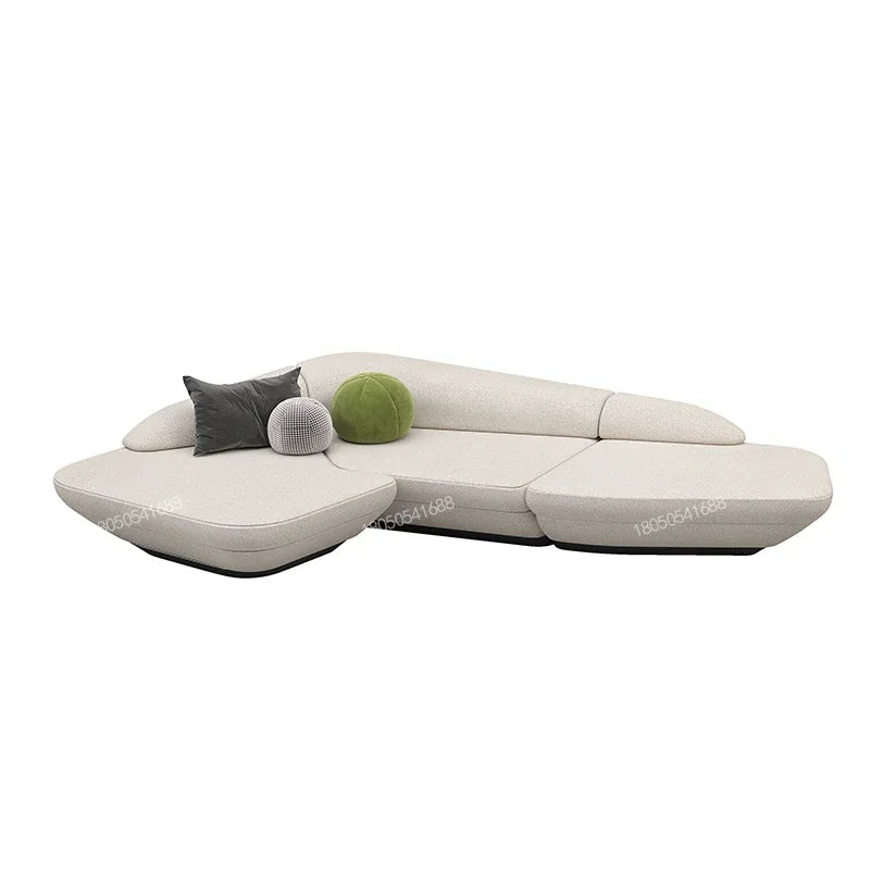 Relaxing Leisure Salon Muebles Furniture Gaming Curved Sofa Reception Modern Designer High Quality Room Decor Living Room Sofas