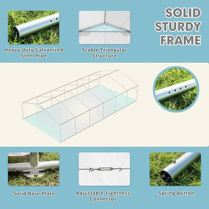 20x40ft Party Tent, Outdoor Wedding Heavy Duty Large Canopy Carport with Removable Sidewalls, 2 Roll-up Doors, 4, Customized
