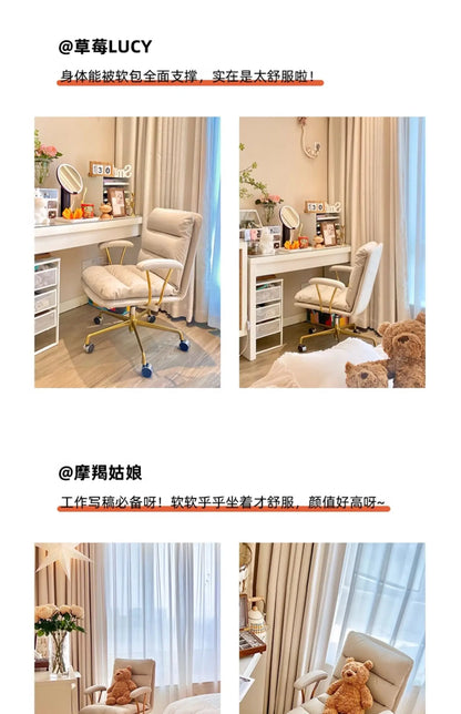 Comfort Sedentary Office Chair Meeting Luxurious Simplicity Bedroom Office Chair Lounge Vanity Home Furniture Escritorio FYOC
