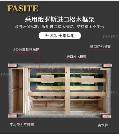 Premium Smart leather sofa massage for left and right noblewomen, cowhide solid wood living room corner small unit